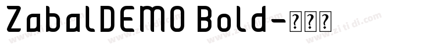 ZabalDEMO Bold字体转换